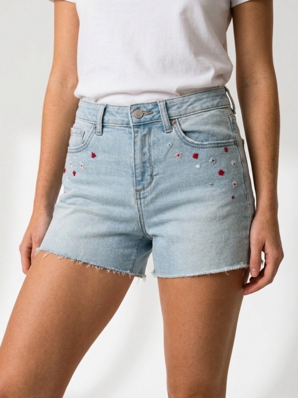 Sonoma Light Blue Embroidered Denim Shorts
